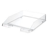 HAN Corbeilles à courrier classique, DIN A4/C4, empilable, Stable, 6er Pack, transparent-rauchtopas - 12 pièces Paquet Transparent