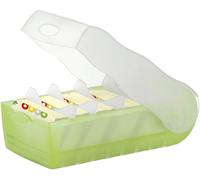 HAN CROCO 997-603 Fichier vert, translucide nombre maximum de cartes: 900 cartes A7 horizontal avec 100 cartes lignées