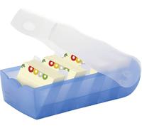 HAN CROCO 997-643 Fichier bleu, translucide nombre maximum de cartes: 900 cartes A7 horizontal avec 100 cartes lignées