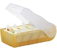 HAN CROCO 998-613 Fichier orange, translucide nombre maximum de cartes: 500 cartes A8 horizontal avec 100 cartes lignées