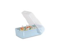 HAN Croco 998-884 Boîte à fiches éducatives avec système d'apprentissage à 5 compartiments Format A8 pour 500 cartes Bleu translucide/bleu pastel