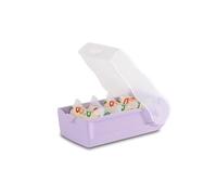 HAN Croco 998-887 Boîte à fiches éducatives avec système d'apprentissage à 5 compartiments Format A8 pour 500 cartes Transparent/violet pastel