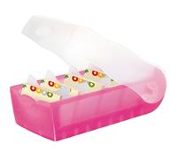 HAN Croco - Boîte à fiches A7 pour 900 fiches polypropylène rose transparent