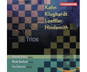 Han De Vries - Trios Pour Hautbois, Alto & Piano : Khan, Klughardt, Loeffler, Hindemith