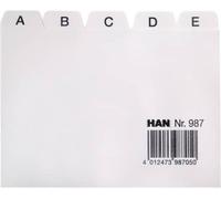 HAN Fichier A-Z PP A7 horizontal gris 25 pièces