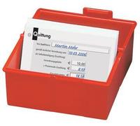 HAN Organiseur de bureau 975-17 – bac à fiches plastique A5 pour 500 fiches Rouge