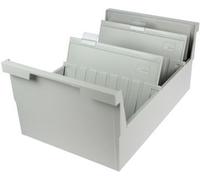 HAN bac à fiches 955-0-1-11 A5, vert/gris clair, design innovant, 1 300 fiches, 2 séparateurs