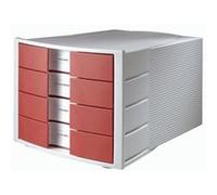 HAN HA-1010-X-17 Commode Impulse Avec 4 Tiroirs Fermés Rouge Rouge G