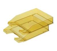 Han Standard C4 Taille empilable Corbeille à courrier - Transparent Jaune