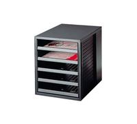 HAN HA-1401-FO-13 Tiroirs Avec 5 Tiroirs Ouverts Pour Armoires Noir En Feuille Noir