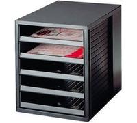 HAN HA-1401-FO-13 Tiroirs Avec 5 Tiroirs Ouverts Pour Armoires Noir En Feuille Noir