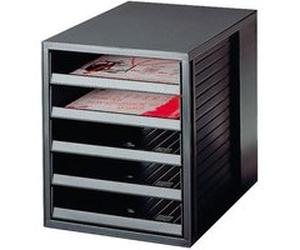 HAN HA-1401-FO-13 Tiroirs Avec 5 Tiroirs Ouverts Pour Armoires Noir En Feuille Noir G