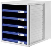 HAN 1401-14 Module de rangement en polystyrène 5 tiroirs ouverts pour documents C4 275 x 320 x 330 mm (Gris clair/bleu) (Import Allemagne)