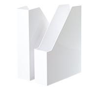 HAN i-Line Porte-revues - Lot de 2, porte-revues haut de gamme élégant et moderne pour cahiers, magazines et dossiers jusqu'au format A4/C4, blanc, 16501-12