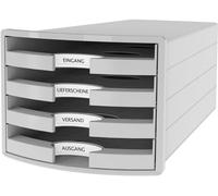 HAN IMPULS 2.0 1013-11 Caisson à tiroirs gris clair DIN A4, DIN C4 Nombre de tiroirs: 4