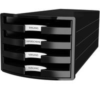 HAN IMPULS 2.0 1013-13 Caisson à tiroirs noir DIN A4, DIN C4 Nombre de tiroirs: 4