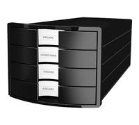 HAN 1012-13 bac de rangement de bureau Plastique, Polystyrène Noir