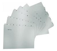 HAN intercalaire pour fiches A-Z, PP, A4 paysage, gris, 25 G