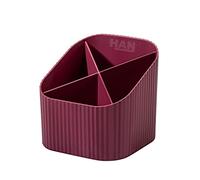 HAN Karma 17248-17 Carquois de bureau 4 compartiments 80-100% recyclé, éco-rouge