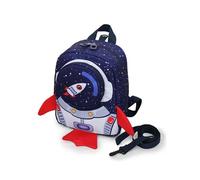 HAN-LBG Sac à dos imperméable pour enfants de 1 à 3 ans en forme de fusée pour crèche, maternelle, école maternelle, bleu, taille unique