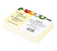 HAN Lot de 10 Pqts 100 Fiches d'apprentissage pour boîte à fiches CROCO A8 lignées Jaune