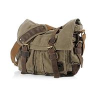 Han Lucky Star Sac à bandoulière Vintage en Toile de qualité supérieure pour Homme - Sac à bandoulière - Sac à Main pour Ordinateur Portable, 2# Vert armée