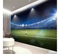 HAN MAN XIU Murale 3D papier peint grand stade de football scène nocturne de fond intérieur autocollant mural autocollant salon salon peinture murale en tissu de soie
