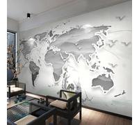 HAN MAN XIU Murale 3D papier peint stéréoscopique carte du monde intérieure arrière-plan art mural autocollant chambre salon en tissu de soie peinture murale