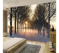 HAN MAN XIU Murale autocollante en PVC papier peint 3D, paysage forestier authentique, autocollants de la chambre et salon