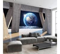 HAN MAN XIU Murale Murale Fond de papier peint 3D Pilier en pierre Espace intérieur Fond mural Étiquette murale Chambre salon Peinture murale en tissu en soie