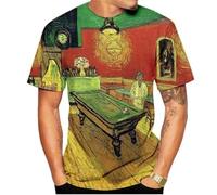 HAN MAN XIU Nouvelle Flamme d'été T-Shirt imprimé en 3D Hommes et Femmes Manches Courtes décontractées à col Rond