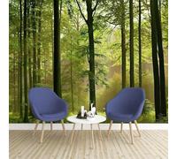 HAN MAN XIU Papier peint mural paysage forêt vert 3D peinture murale pour salon canapé chambre décoration intérieure art mural