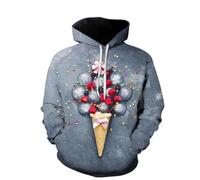 HAN MAN XIU Sweat à Capuche imprimé 3D Amusant avec Motif Sucette, Beignet et Pain Sweat à Capuche Style Urbain pour Homme et Femme