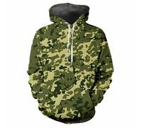 HAN MAN XIU Sweat à Capuche imprimé 3D Camouflage Jungle - Sweat à Capuche Ample décontracté pour Hommes et Femmes, à Manches Longues, pour Les Sports de Plein air
