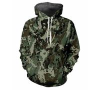 HAN MAN XIU Sweat à Capuche imprimé 3D Camouflage Jungle - Sweat à Capuche Ample décontracté pour Hommes et Femmes, à Manches Longues, pour Les Sports de Plein air
