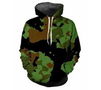 HAN MAN XIU Sweat à Capuche imprimé 3D Camouflage Jungle - Sweat à Capuche Ample décontracté pour Hommes et Femmes, à Manches Longues, pour Les Sports de Plein air