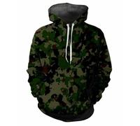 HAN MAN XIU Sweat à Capuche imprimé 3D Camouflage Jungle - Sweat à Capuche Ample décontracté pour Hommes et Femmes, à Manches Longues, pour Les Sports de Plein air