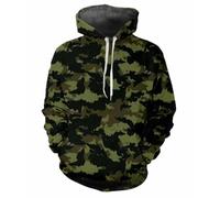HAN MAN XIU Sweat à Capuche imprimé 3D Camouflage Jungle - Sweat-Shirt de Sport pour Homme et Femme, Sweat-Shirt Ample décontracté pour Les Sports de Plein air, à Manches Longues et Capuche