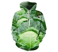 HAN MAN XIU Sweat à Capuche Vert imprimé 3D avec Motif légumes pour garçons et Filles, Sweat-Shirt d'automne-Hiver pour Le Sport et Les Loisirs