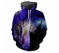 HAN MAN XIU Sweat-Shirt à Capuche décontracté à Manches Longues pour Hommes et Femmes, imprimé numérique avec Motif pigmenté en Couleur