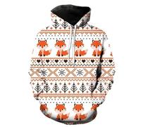 HAN MAN XIU Sweat-Shirt à Motif Flocon de Neige et Voiture de Noël, décoré d'un Sapin de Noël, imprimé en 3D, Sweat à Capuche pour Hommes et Femmes