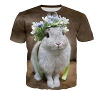 HAN MAN XIU T-Shirt Hommes Femmes Manches Courtes décontractées à col Rond