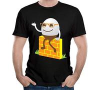 Han Men Humpty Dumpty Humor Party Black Tee Short Sleeve (X-Large)