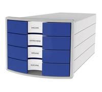 HAN Module de classement à tiroirs 1012-14 gris clair DIN A4, DIN C4 ATT.INT.NUMBER-DRAWERS: 4