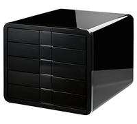 HAN Module de classement i-Box - Module haut de gamme avec 5 tiroirs pour formats papier jusqu´au A4/C4. Le module design pour le bureau moderne, noir, 1551-13 295 x 247 x 355 mm