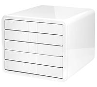 HAN Module de classement i-Box - Module haut de gamme avec 5 tiroirs pour formats papier jusqu´au A4/C4. Le module design pour le bureau moderne, blanc, 1551-12 295 x 247 x 355 mm