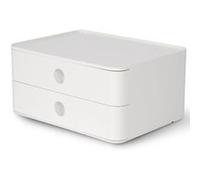 HAN Boîte de rangement SMART-BOX ALLISON compacte 2 tiroirs ultra brillante blanc 1120-12