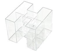 HAN Pot à crayons BRAVO – extensible, brillant, 5 compartiments – cristal (Ref. 17455-23)