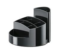 HAN Pot à crayons RONDO – 9 compartiments, stable, ultra brillant – Noir 17460-13
