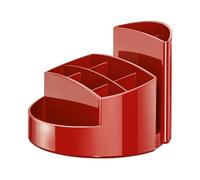 HAN multipot à crayons RONDO, 9 compartiments, rouge G